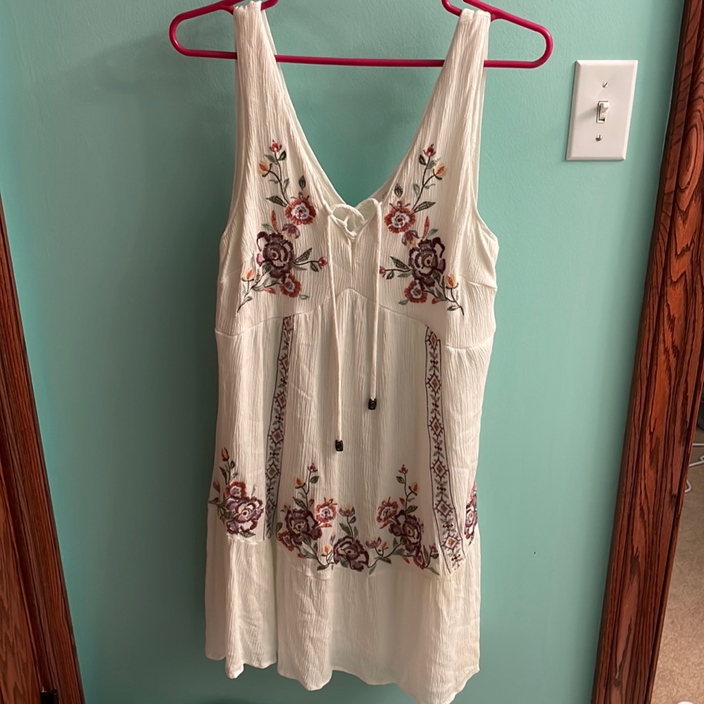 White floral dress